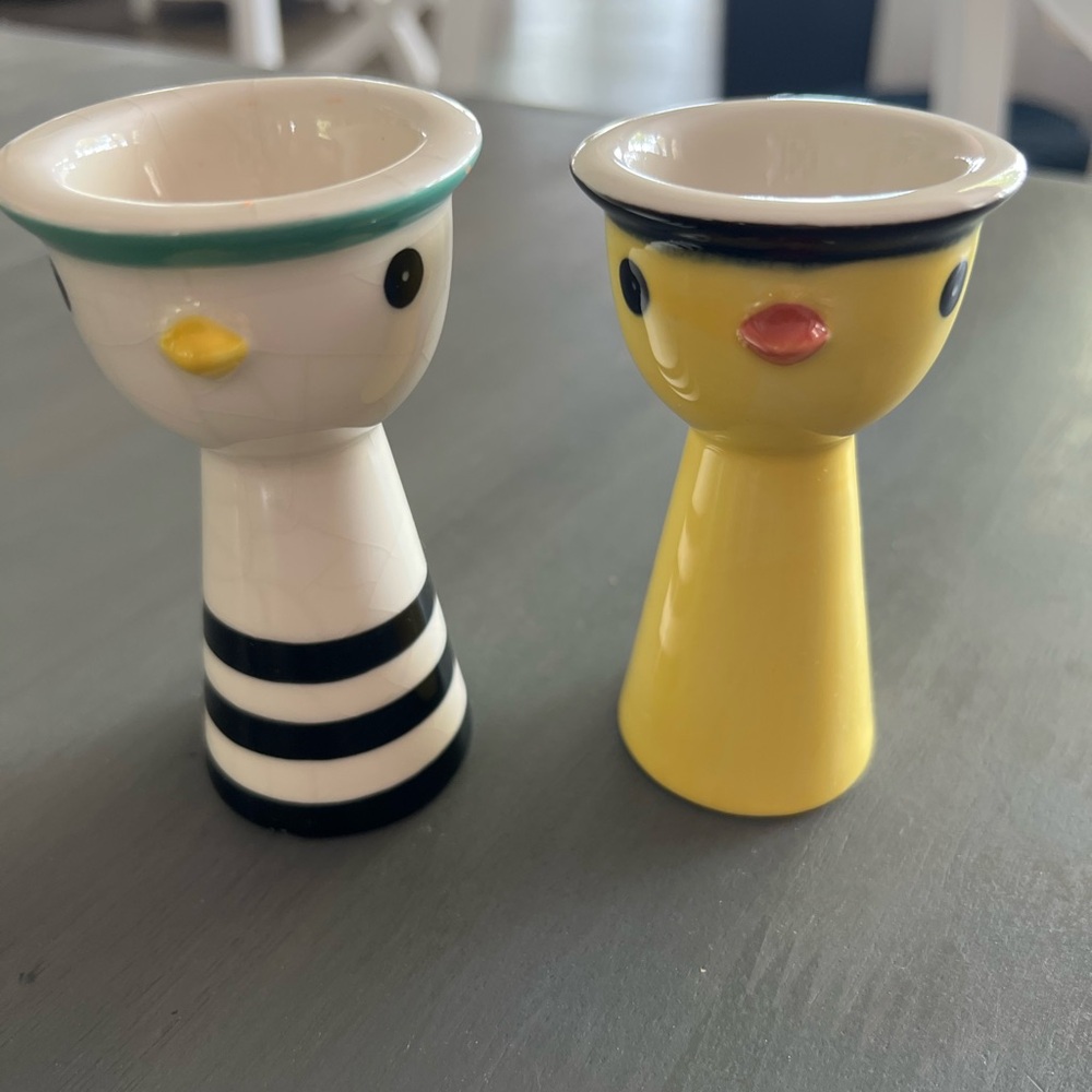 Set of 2 IKEA Memphis style egg cups